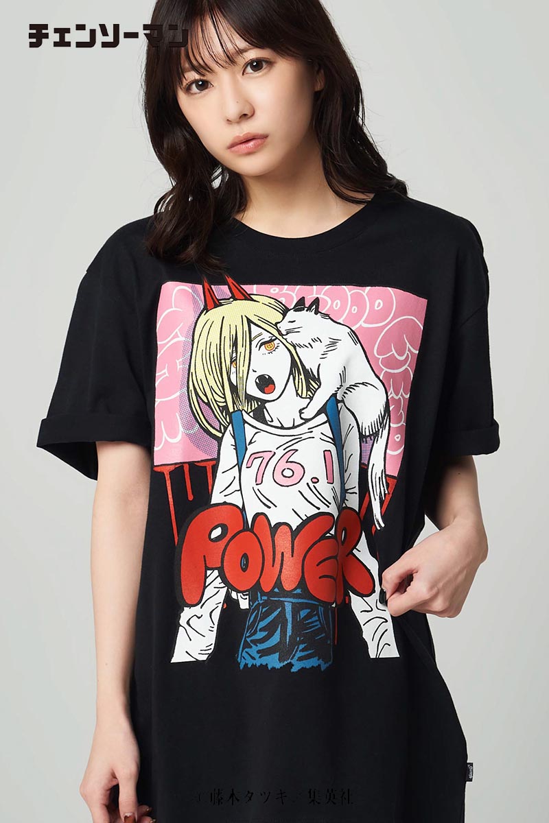 予約商品】glamb (グラム)×チェンソーマン Power T Black / ロック