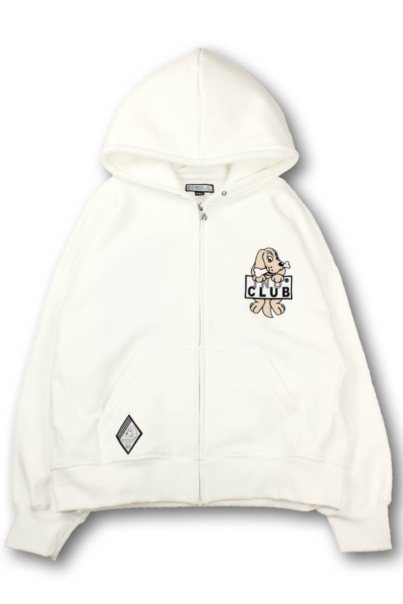 GALFY (ガルフィー) イヌクラブジップパーカー WHITE / ロック
