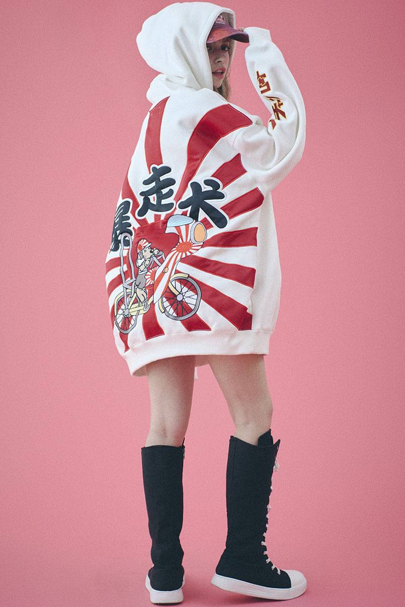 GALFY (ガルフィー) 二代目暴走犬パーカー WHITE / ロックファッション