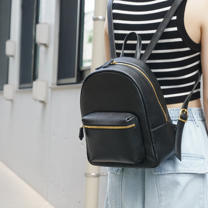 レザーミニリュック ブラック – HushTug