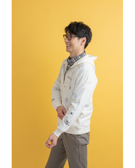 飛柄プリント＆刺しゅう全開パーカー - ハッシュパピーアパレル公式