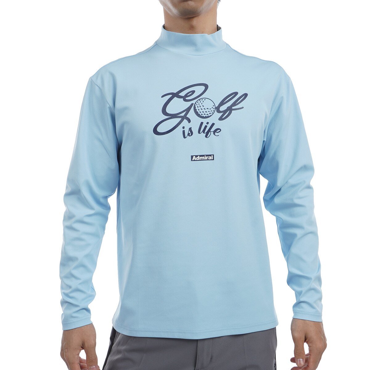 セール・アウトレット】ストレッチ 長袖モックネックシャツ(長袖シャツ