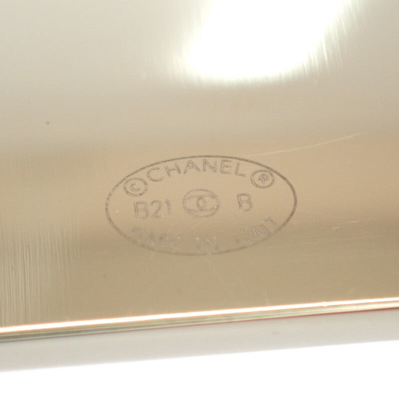 シャネル CHANEL ロゴプレート B21B刻印 ブローチ メタル ゴールド