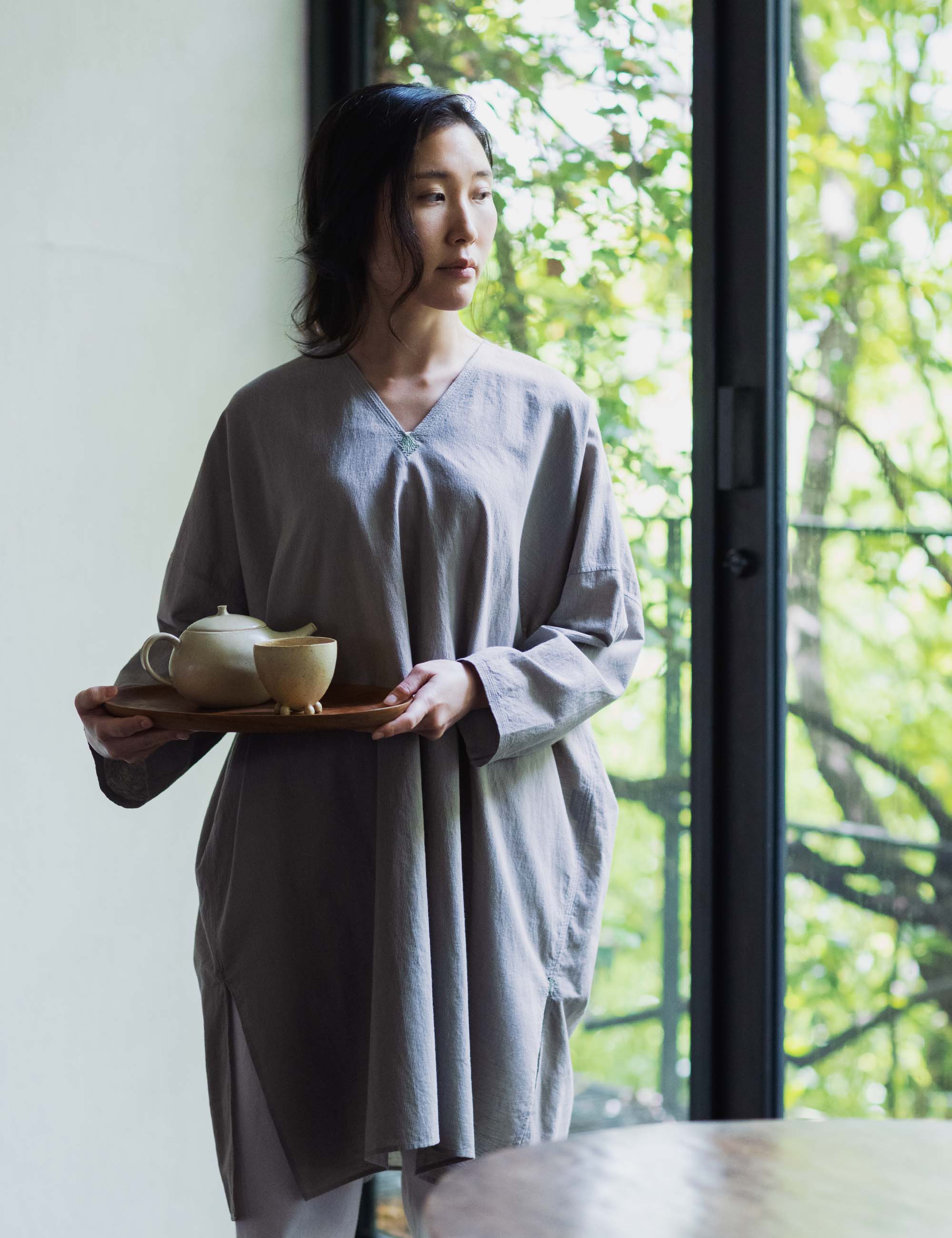 ミルコットンカーディのチュニック / ババグーリ | ヨーガンレール