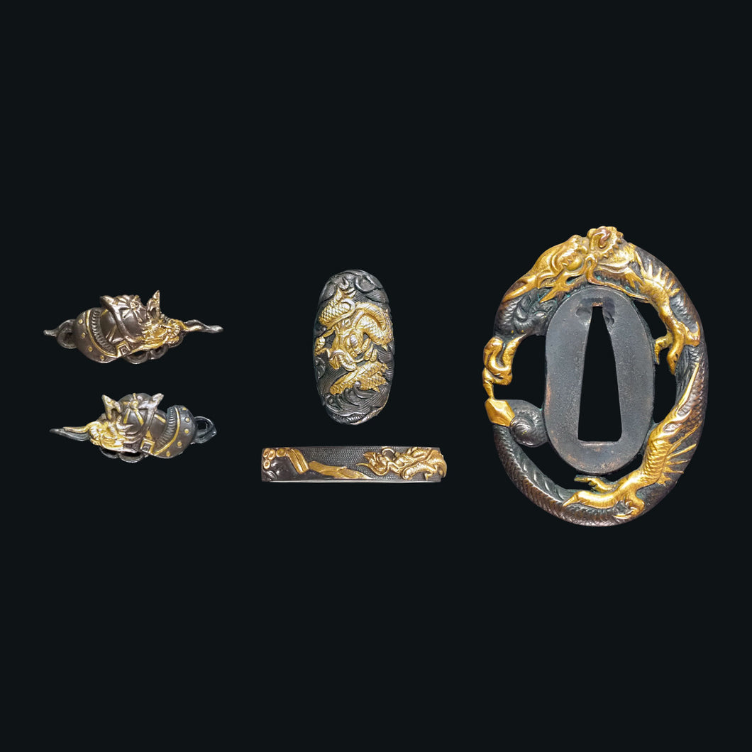 銅地 短刀用 龍図一式金具 – 刀部オンラインショップ