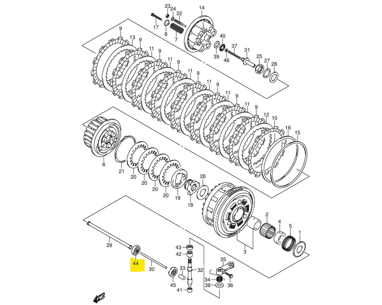 Suzuki Clutch Push Rod Seal - Inner GSX-R1000 750 600 VZ800 SV650