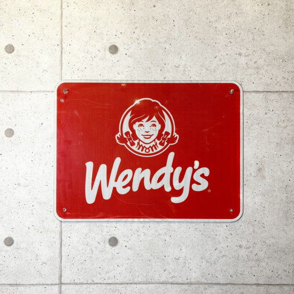 看板 【Wendy's（ウェンディーズ）】 スチール看板 メタルサイン