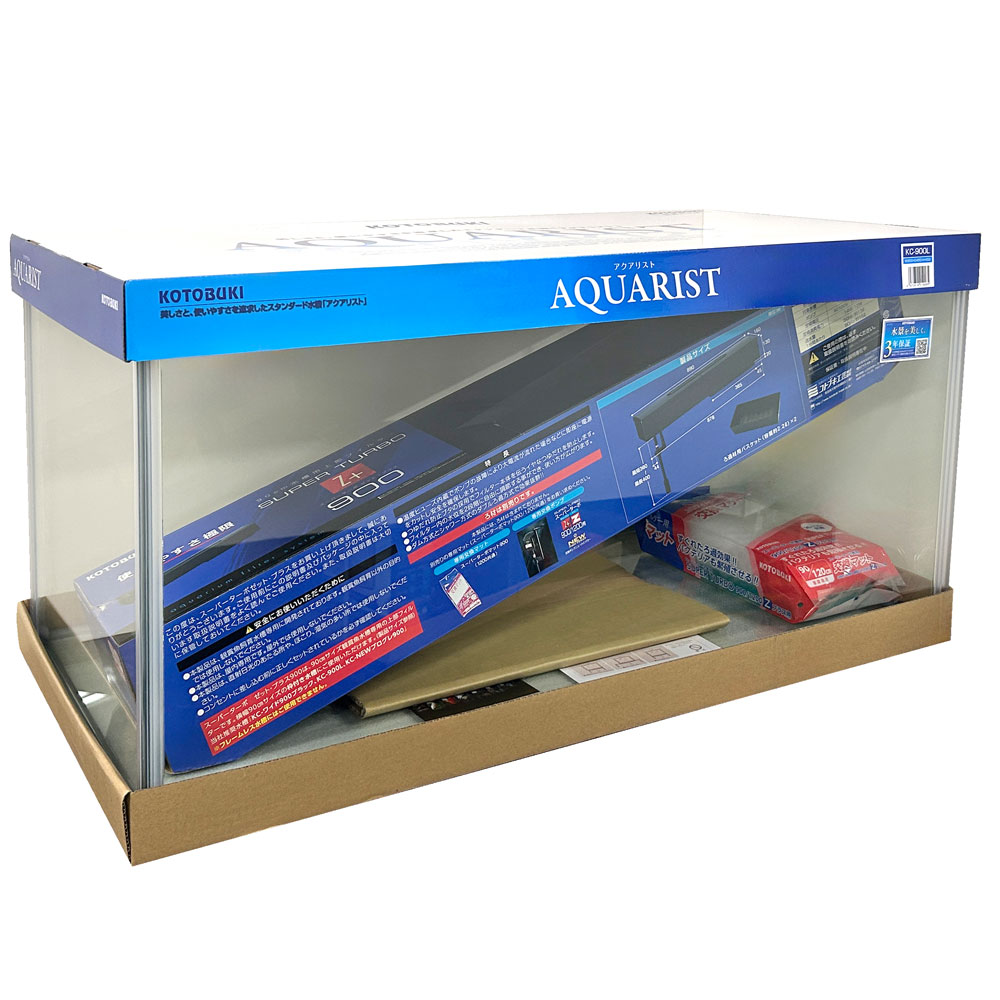 コトブキ90cmガラス水槽 上部LEDライト バックスクリーンLEDライト付き