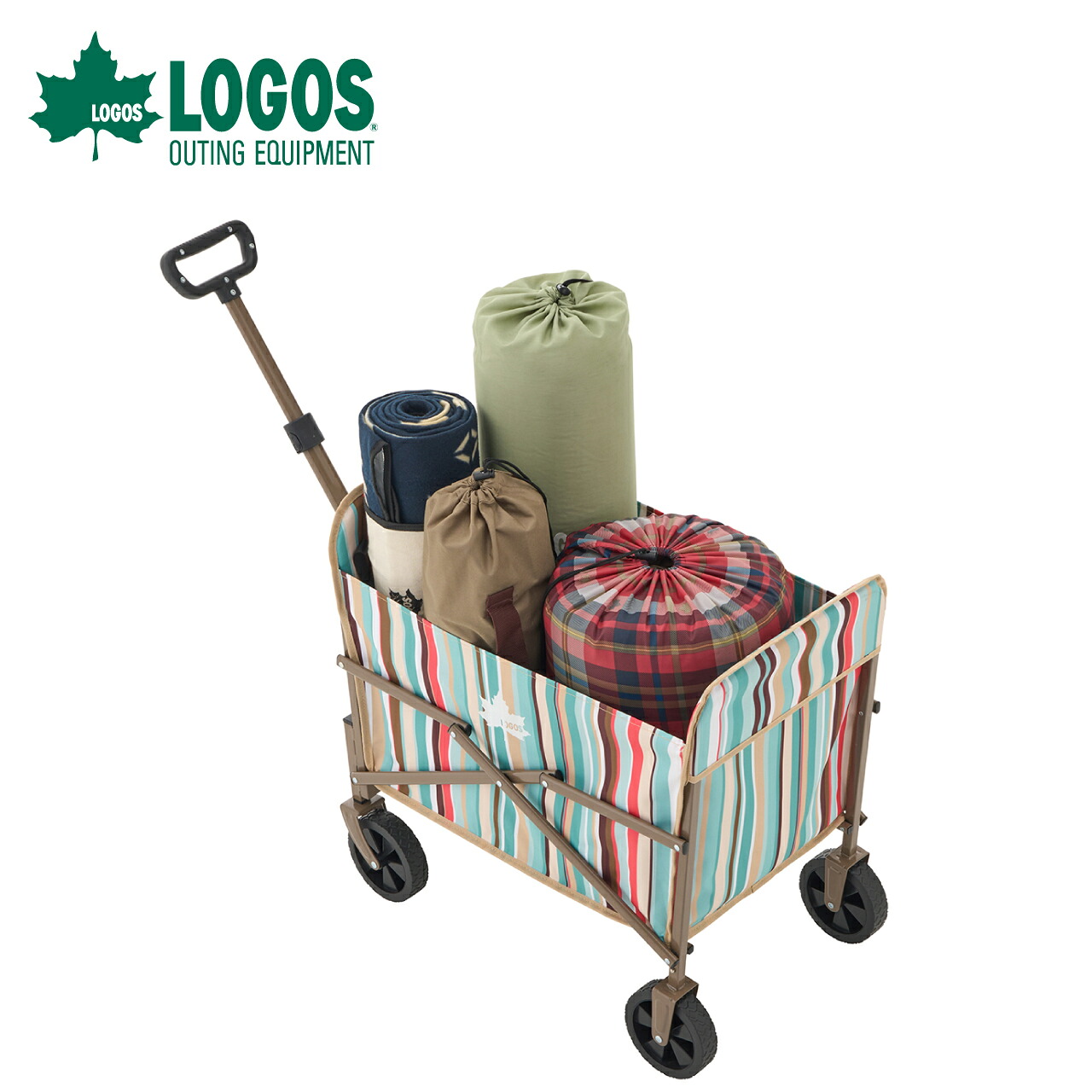 楽天市場】ロゴス 丸洗いバッグインキャリーカート(ブルーストライプ