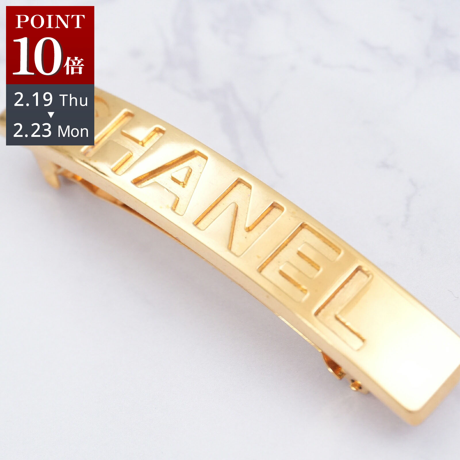 楽天市場】CHANEL シャネル ココマーク リボン バレッタ ヘアクリップ