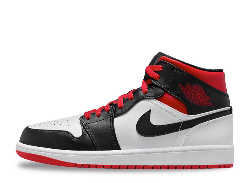 楽天市場】NIKE AIR JORDAN 1 MID WHITE/GYM RED-BLACK DQ8426-106