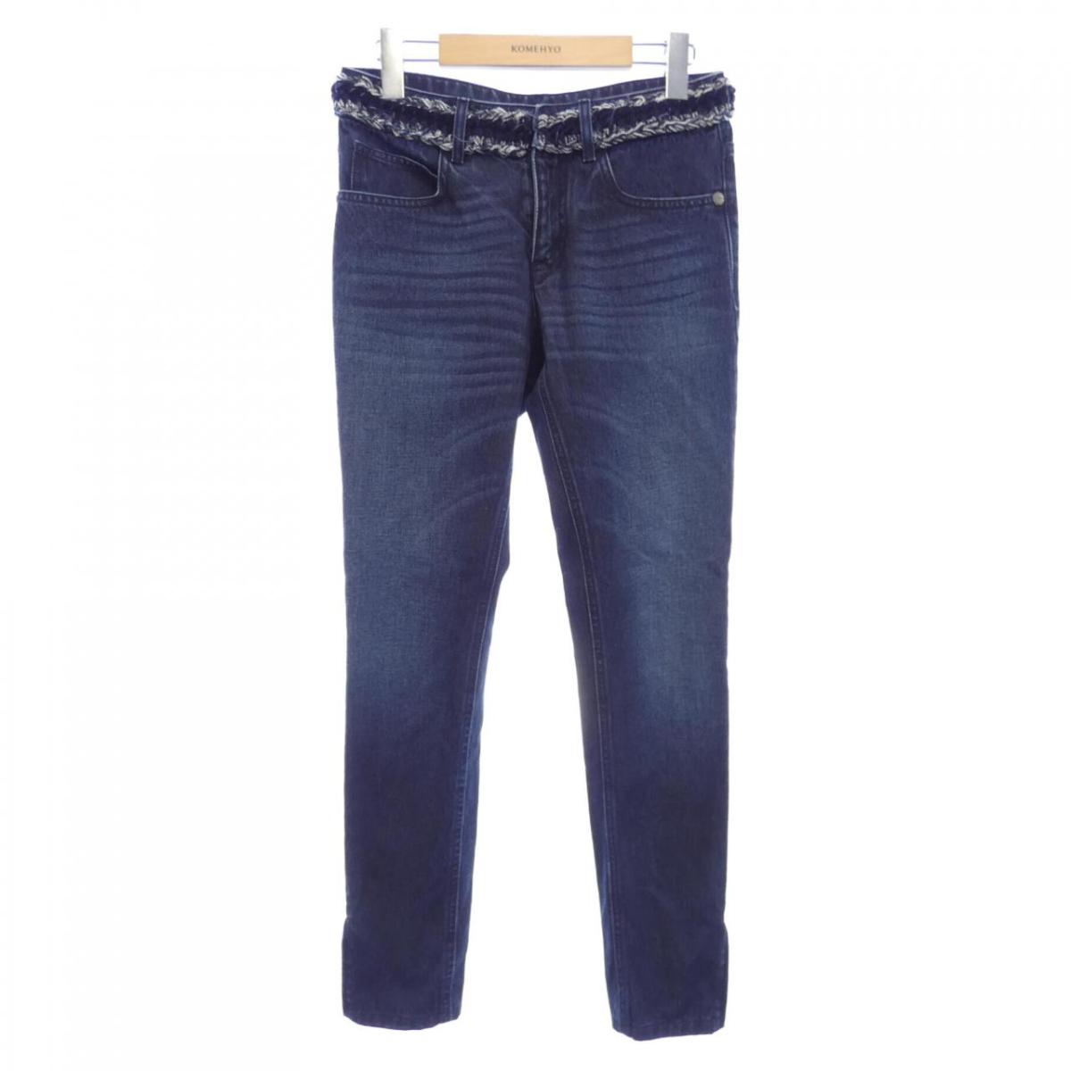 楽天市場】CHANEL シャネル ココステッチ ツイードラインデニムパンツ