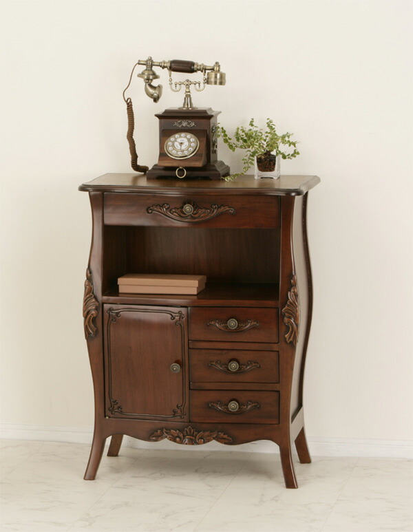 楽天市場】アンティーク風FAX台 ファックス台 電話台 アンティーク
