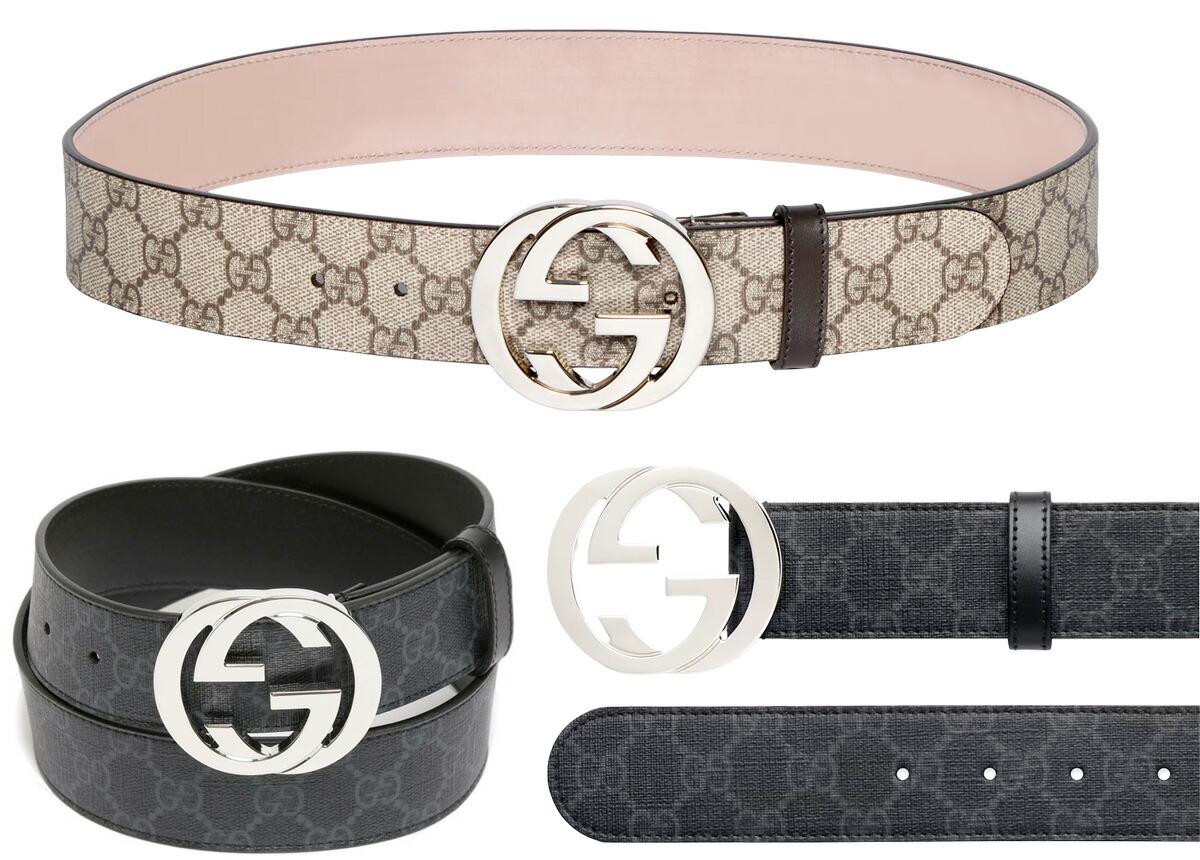 楽天市場】GUCCI グッチメンズレザーベルト ブラックインター