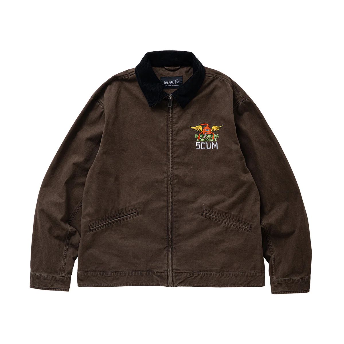 楽天市場】【 TOY MACHINE / FAUX LEATHER JACKET / BROWN 】 トイ