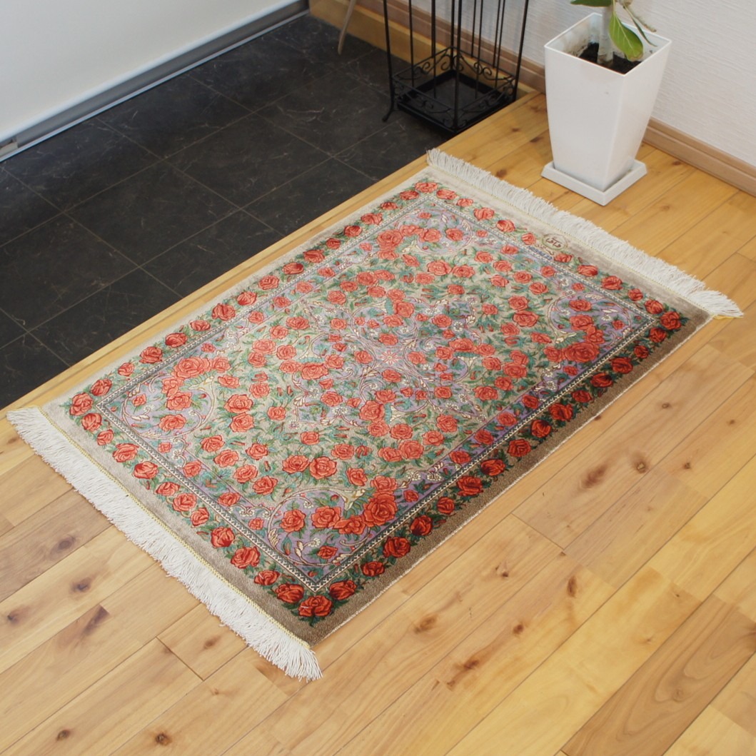 楽天市場】ペルシャ絨毯 【本物イラン産】 クム シルク タバタバイ工房