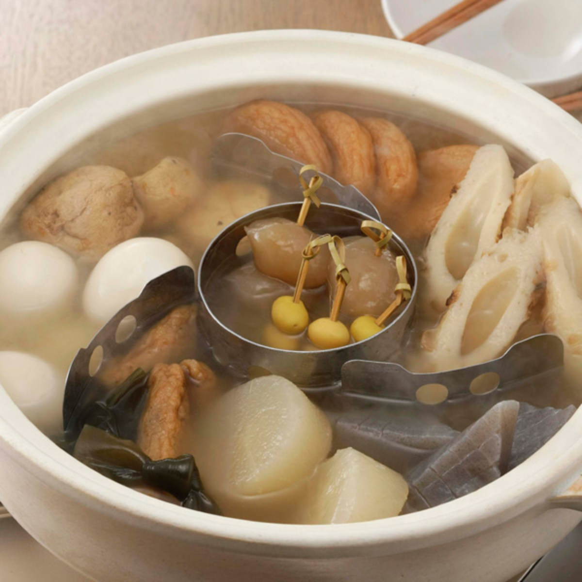 楽天市場】角型おでん鍋 24×28cm ガス火専用 仕切り付き 烹味屋 卓上鍋