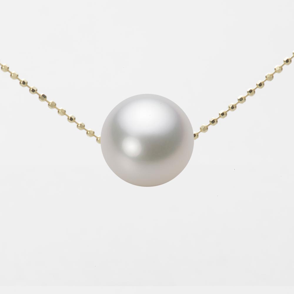 楽天市場】南洋真珠 パール ネックレス 一粒 9mm 白蝶 真珠 ペンダント