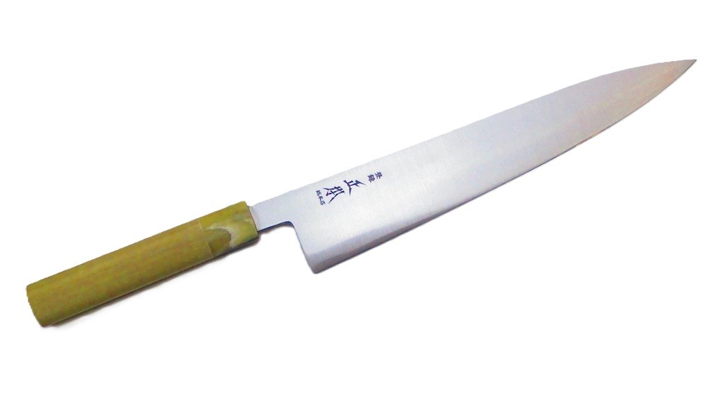 楽天市場】正本総本店 和牛刀 玉白鋼 24センチ 正本 KS3124 黒水牛 木