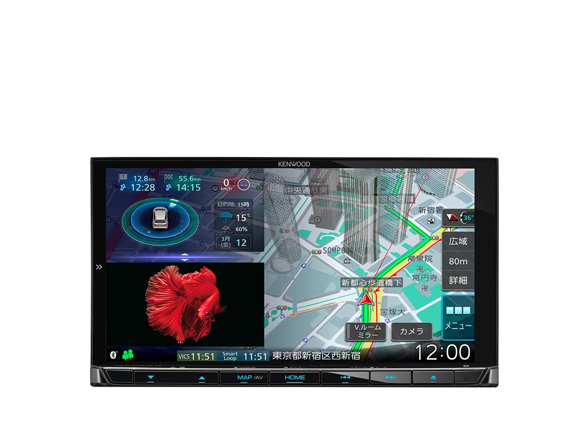 楽天市場】KENWOOD MDV-D408BTW ケンウッド カーナビ 彩速ナビ