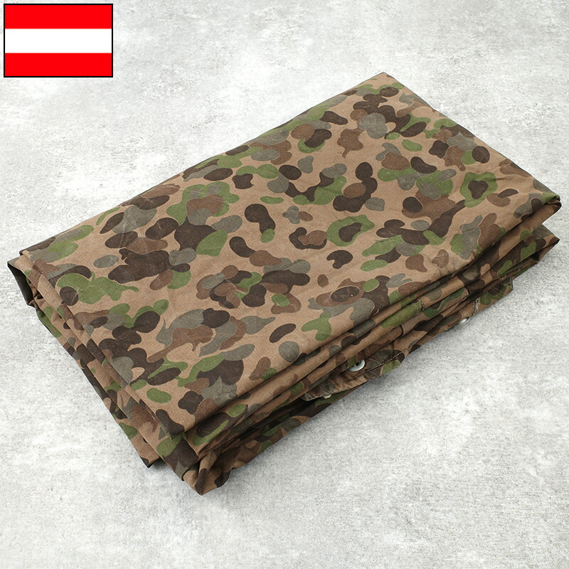 楽天市場】ハンガリー軍放出品 テントシート 軍幕 ハリケーン迷彩柄