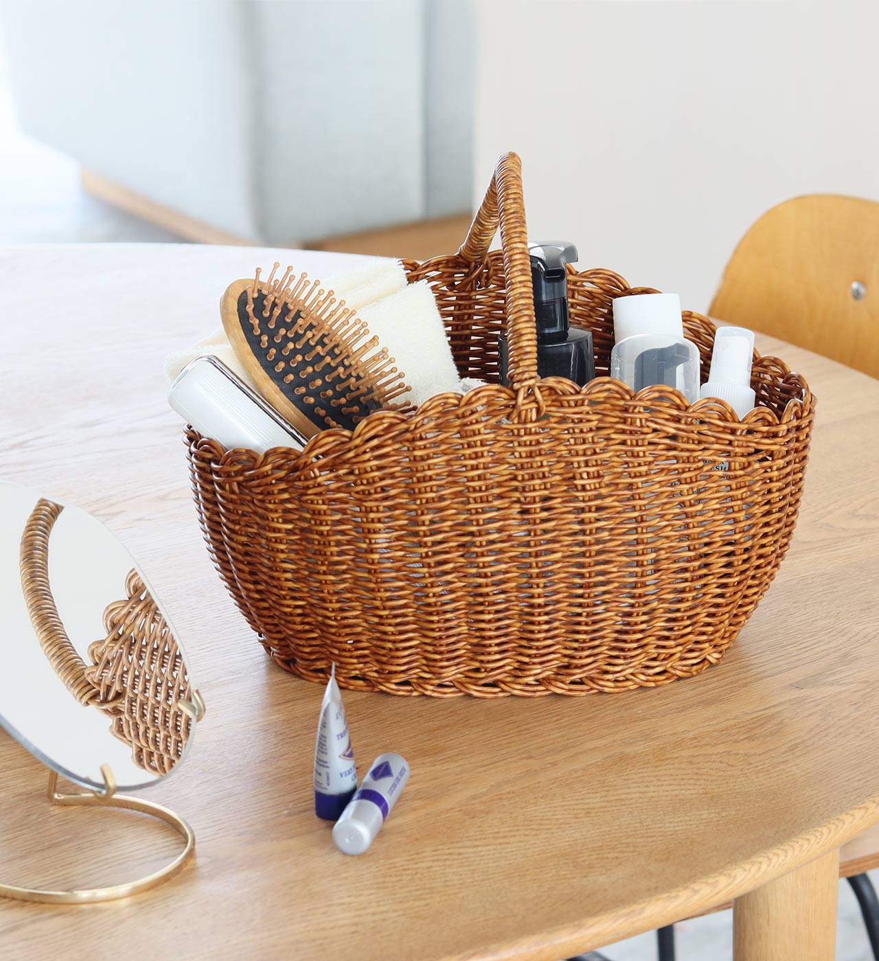 楽天市場】フランス柳バスケット パニエ レクタングルS【手づくりの