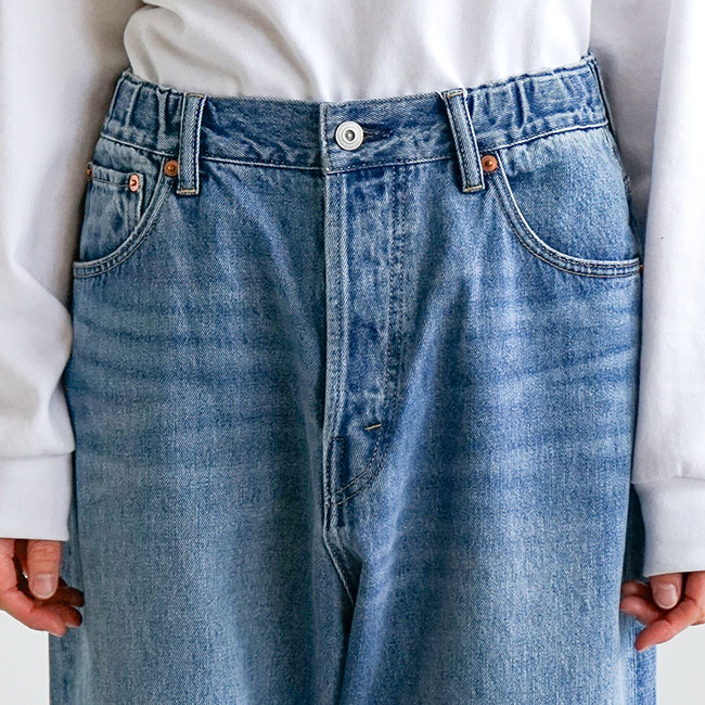 ◇[b1038-1]SOLAMONAT(ソラモナ)5Pルーズストレートイージーデニム
