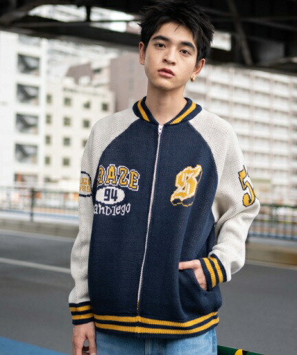 楽天市場】【SS限定SALE 4399円→2936円】ジャガードニットスタジャン