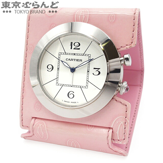 楽天市場】カルティエ 置時計 トラベルクロック ホワイト・白 アラーム