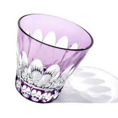 江戸切子 Fleur - 華亀甲 2026 クリスタルグラス 紫 ｜江戸切子グラス