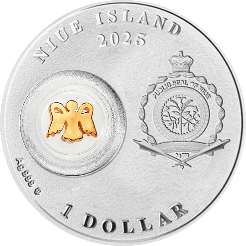 ニウエ 2025年 希望の天使 1ドルカラー銀貨チャーム入 プルーフ