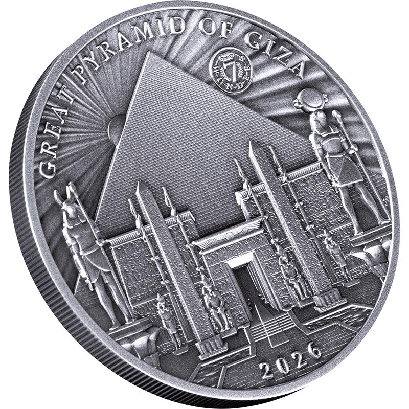 ソロモン諸島 2026年 世界の七不思議 ギザの大ピラミッド 10ドル銀貨