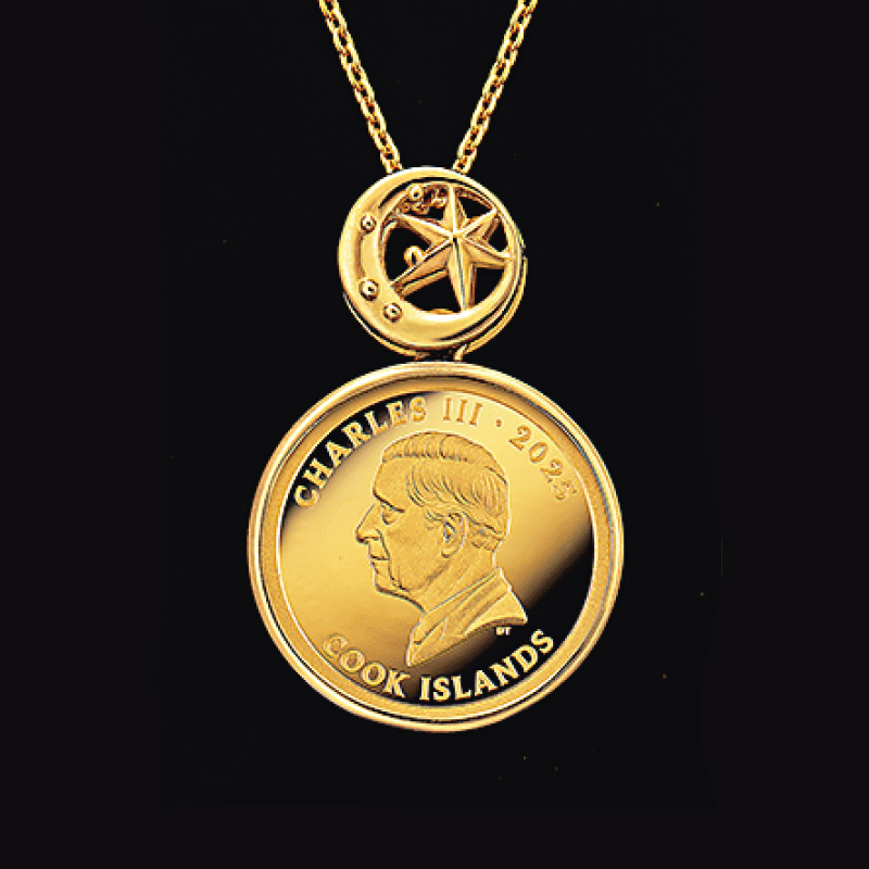 クック諸島 2025年 しあわせの「巳年」金貨 純金コインの宝飾