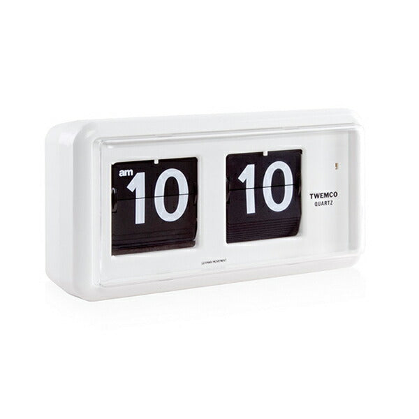 トゥエンコ パタパタ時計 フリップクロック 置き時計 ホワイト QT-30