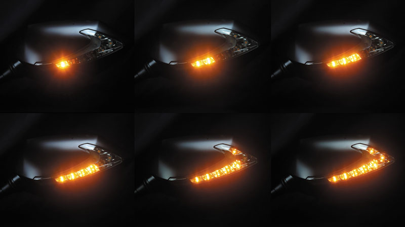 TECH07 ミラー with シーケンシャルウインカー カーボンルック 左右SET