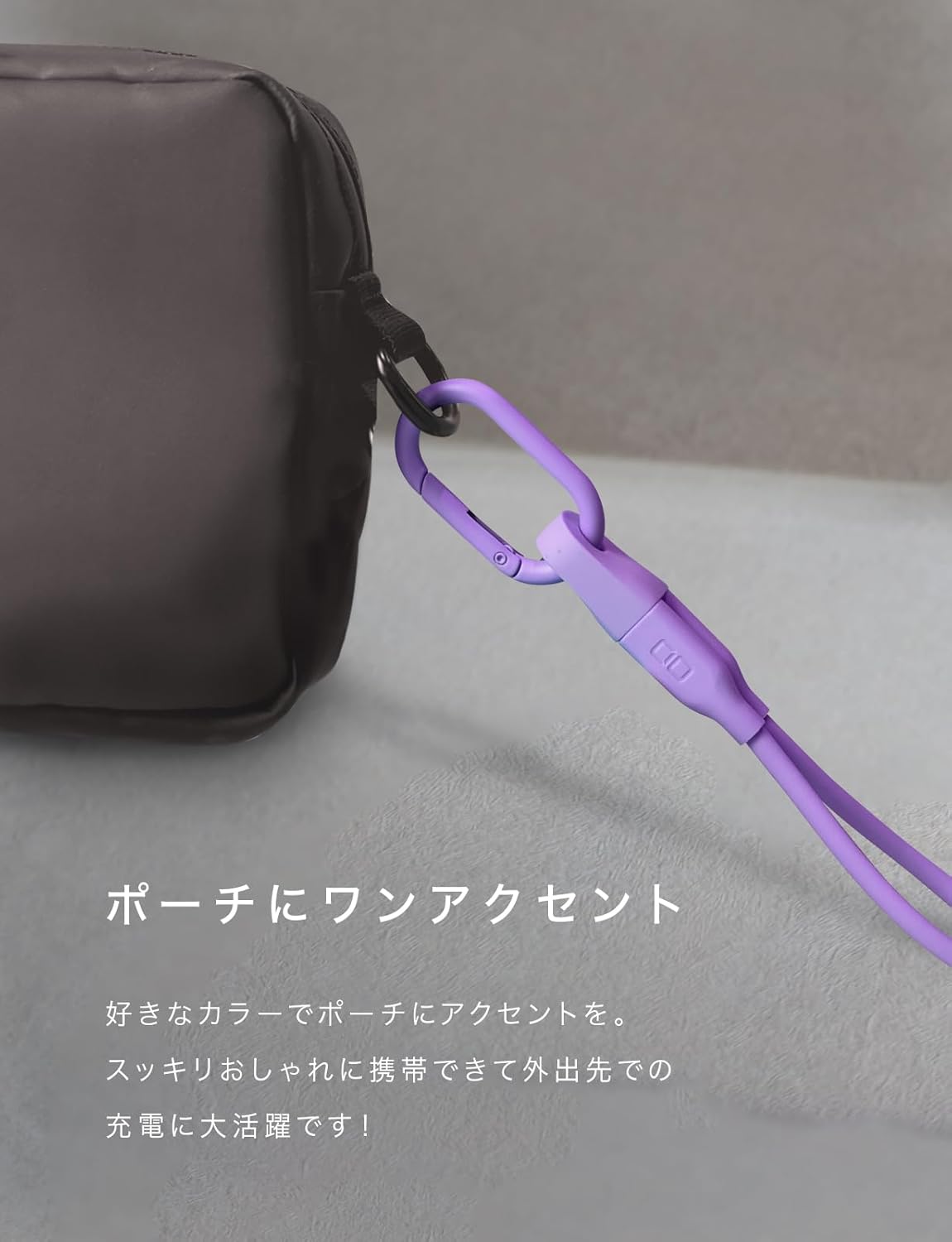 CIO Lightningケーブル専用 カラビナ付きケーブルホルダー CtoL – ガイ