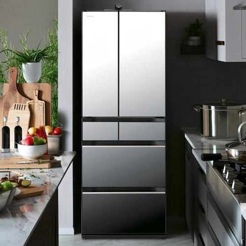 日立 6ドア 冷蔵庫 フレンチドア 冷蔵庫カメラ R-HXCC62X X クリスタル