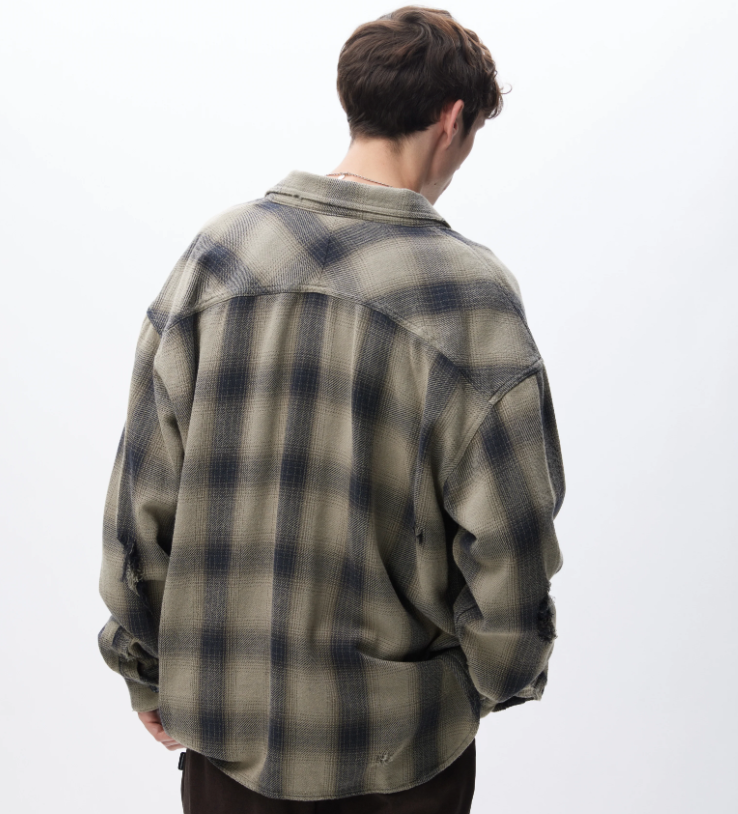 NEIGHBORHOOD FW24 SAVAGE BLOCK HOMBRE CHECK SHIRT LS