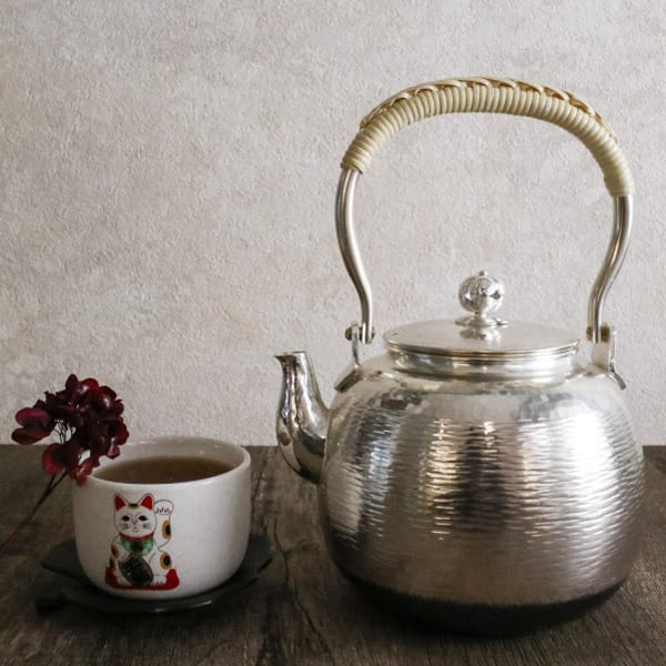 福介商店｜【秀峰堂】丸型5號銀瓶湯沸1L