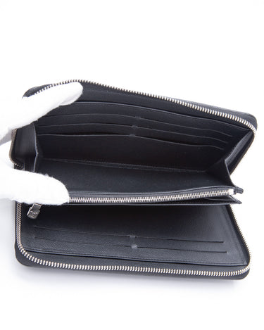 LOUIS VUITTON Zippy Taiga Leather Organizer Wallet Black – Luxury