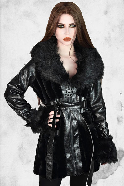 Krystina Faux-Fur Coat – Post Mortem Horror Bootique
