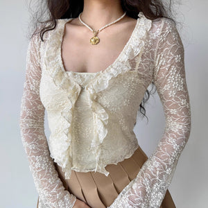 Ophelia Lace Top Cardigan Set ~ HANDMADE – Pellucid