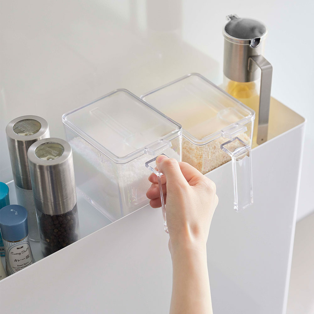 山崎実業 隠せる調味料ラック タワー （ホワイト）