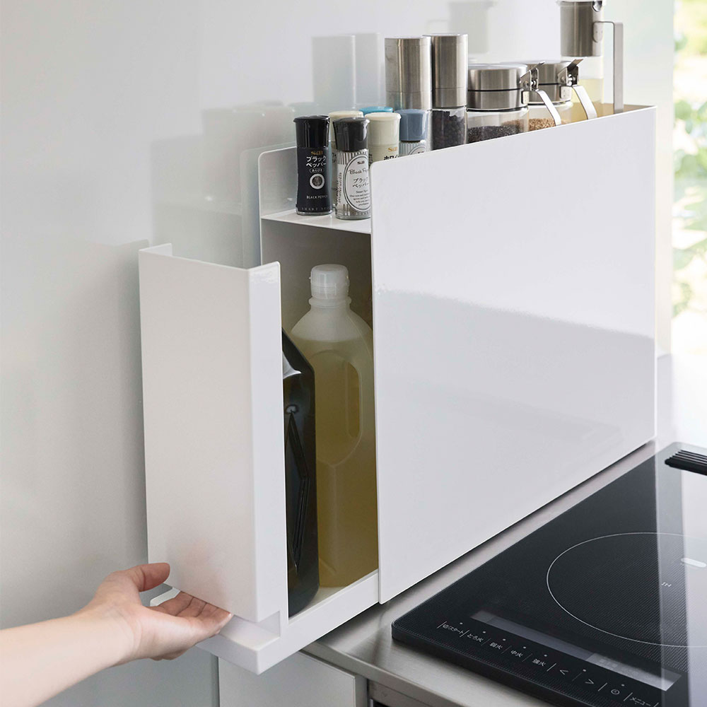 山崎実業 隠せる調味料ラック タワー （ホワイト）