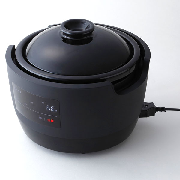 長谷園×sirocaかまどさん電気SR-E111(K)（ﾌﾞﾗｯｸ）