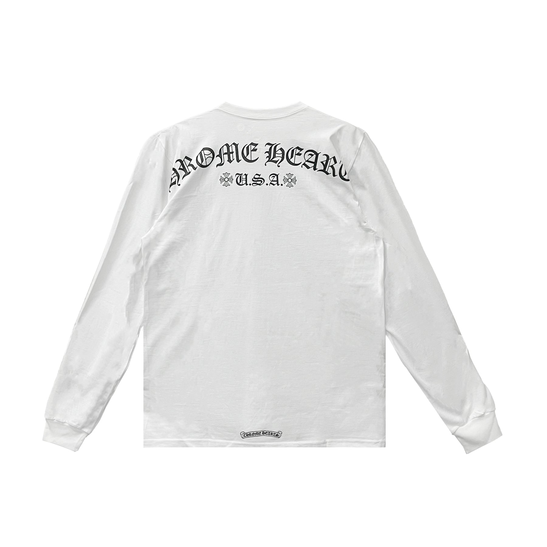 Chrome Hearts White USA Script Long Sleeve Tee - SRM – SHENGLI