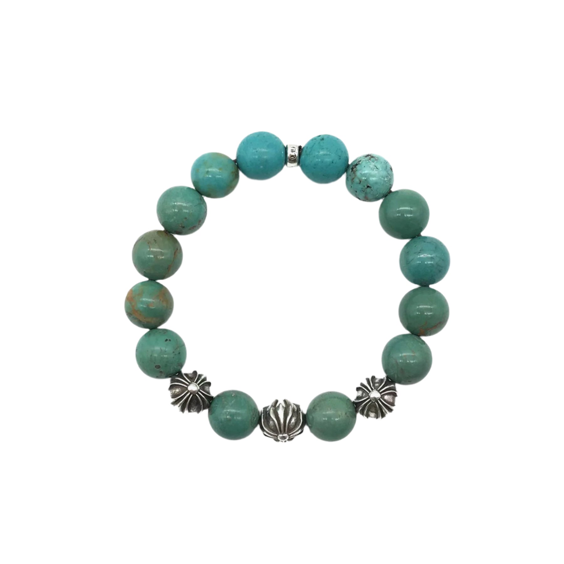 クロムハーツ 12mm シルバー ターコイズ ブレスレット – SHENGLI ROAD