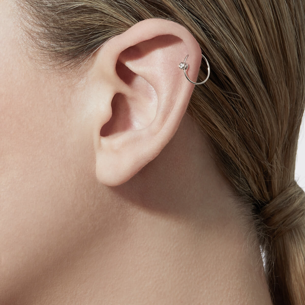 One-Stone Hoop Pierce 01 - SHIHARA