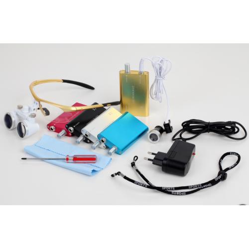 歯科用双眼ルーペ3.5X拡大鏡 ＆ポータブルLEDヘッドライト