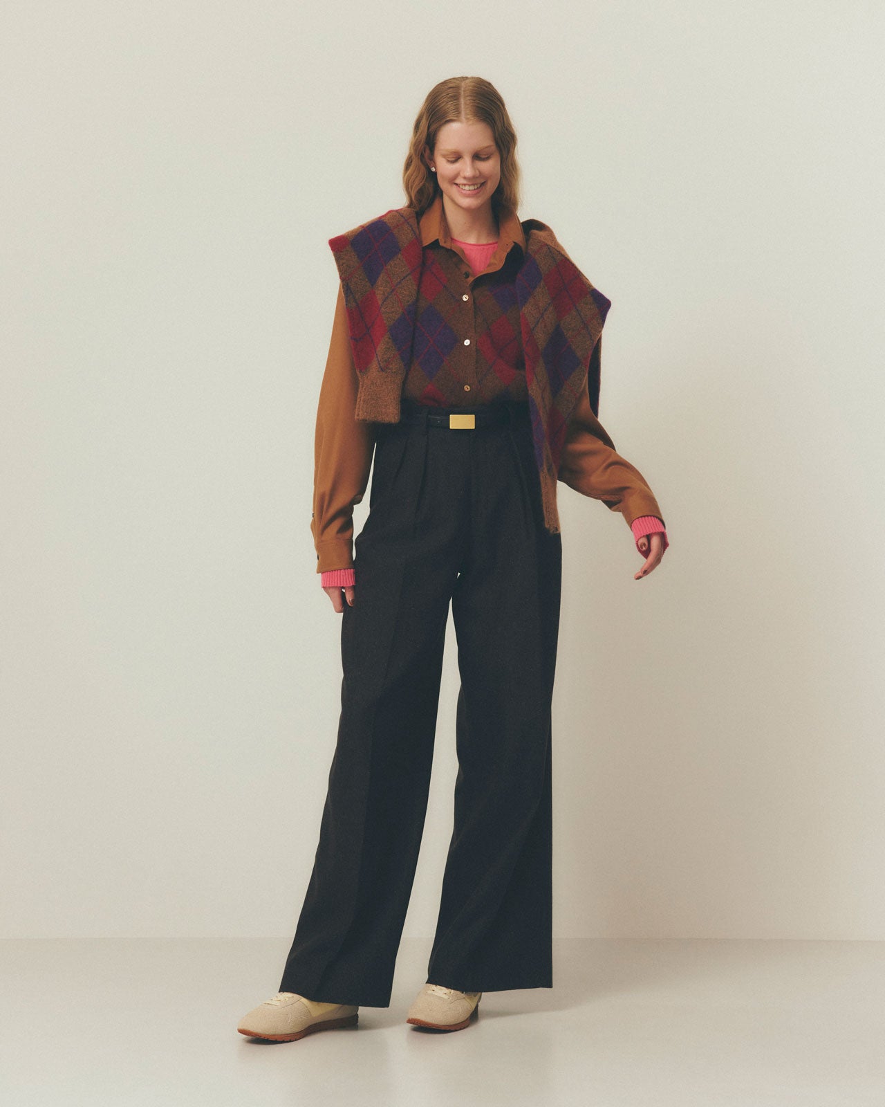 ARGYLE KNIT VEST – Shinzone